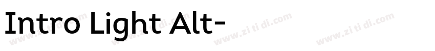 Intro Light Alt字体转换